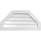 Ekena Millwork Octagonal Top Surface Mount PVC Gable Vent w/ 2"W x 1-1/2"P Brickmould Frame, 28"W x 14"H GVPOT28X1402SN - alternate 1